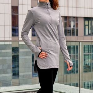Veil Garments Women's Spark Gray Quarter-Zip Sweatshirt, Sz L
